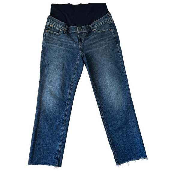 HP 🎉 GAP Maternity True Waistband Full Panel Cheeky Straight Ankle Jeans Size 28 - Picture 5 of 16